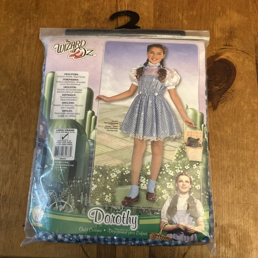 Dorothy Child Costume the Wizard of Oz, Size Large (12-14), New